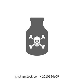 Toxin bottle icon in trendy flat style isolated on white background. Symbol for your web site design, logo, app, UI. Vector illustration, EPS
