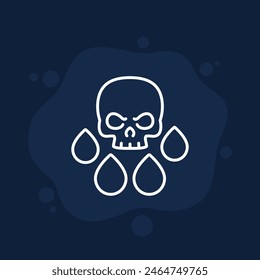 toxina o toxicidad icono de línea, Vector