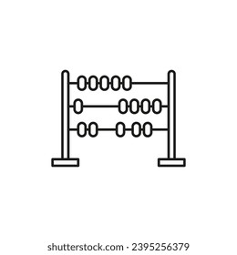 Toy abacus icon. Vector illustration. EPS 10.