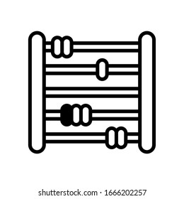 juguete abacus sobre fondo blanco, juguetes bebés ilustración vectorial diseño