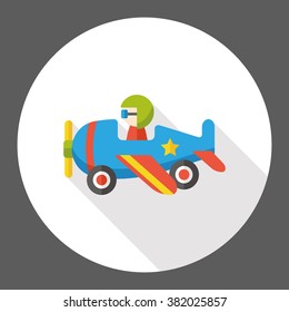 toy airplane flat icon
