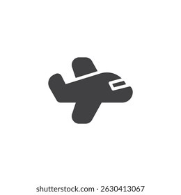 Toy airplane vector icon. filled flat sign for mobile concept and web design. Plane toy glyph icon. Symbol, logo illustration. Vector graphics