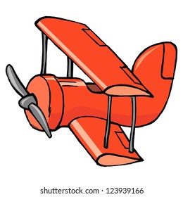 toy airplane, vector image