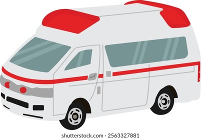 Toy Ambulance automobile car icon vector illustration