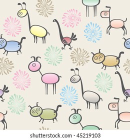 toy animal seamless background