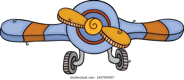 Toy of antique small airplane
