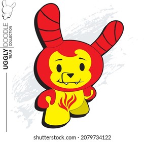 Toy Art Uggly Doodle Team Collection Vector Isolated 09