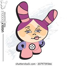 Toy Art Uggly Doodle Team Collection Vector Isolated 21