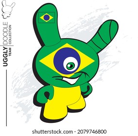 Toy Art Uggly Doodle Team Collection Vector Isolated 35