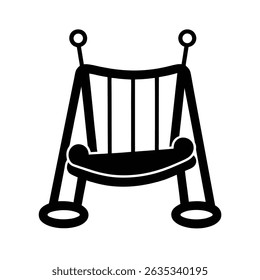 toy baby swing chair vector on white background