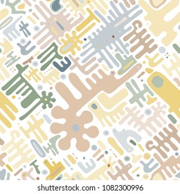 Toy background of repeating children mechanism, fun gears, designer plastic parts device. 