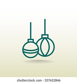 Toy ball for holiday fir-tree. Vector illustration.