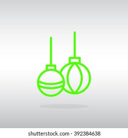 Toy ball for holiday fir-tree. Vector illustration. - Shutterstock ID 392384638