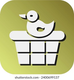 Toy Basket Vector Glyph Gradient Background Icon For Personal And Commercial Use.
