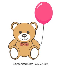 Toy bear with air balloon