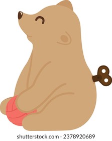 Toy Bear with Ball and Rope Key