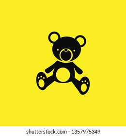 toy bear icon vector