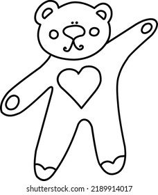 Toy Bear Illustration Handdrawn Doodles Illustration Stock Vector ...