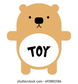 Toy bear with text TOY