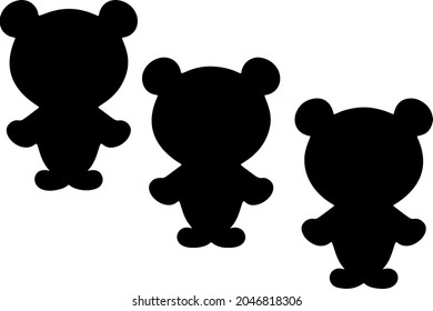 Juguete osos grandes. Imagen vectorial.
