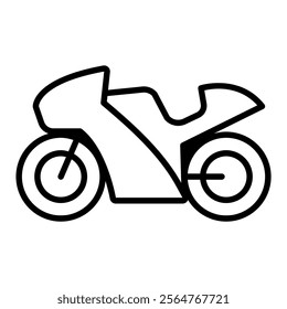 Toy bike icon in thin line style. Vector illustration graphic design  