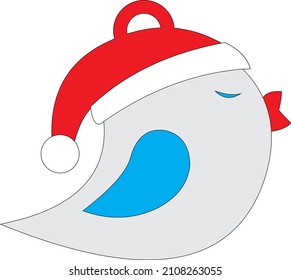 toy bird in a Christmas hat