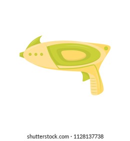 Toy blaster, ray gun, weapon pistol for kids game vector Illustration on a white background