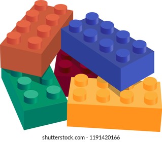 toy block on white background