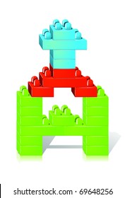 Toy blocks church