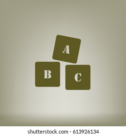 Toy blocks flat icon