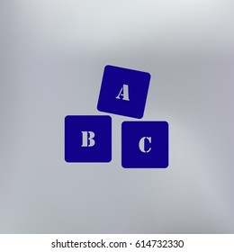 Toy blocks flat icon