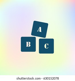 Toy blocks flat icon