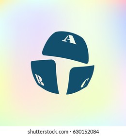 Toy blocks flat icon
