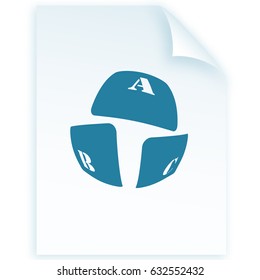 Toy blocks flat icon