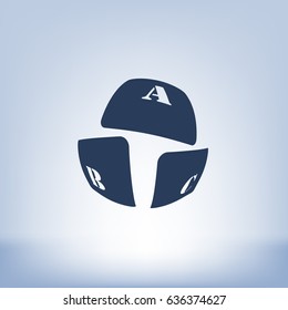 Toy blocks flat icon