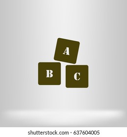Toy blocks flat icon