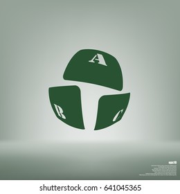 Toy blocks flat icon