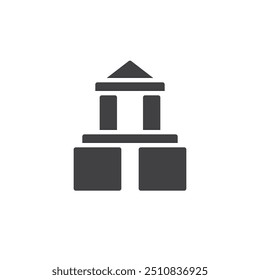 Spielzeug blockiert gestapeltes Vektorsymbol. gefülltes Flachschild für mobiles Konzept und Webdesign. Symbol für Spielzeugblöcke. Symbol, Logo-Abbildung. Vektorgrafiken