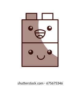 toy blocks structure kawaii character