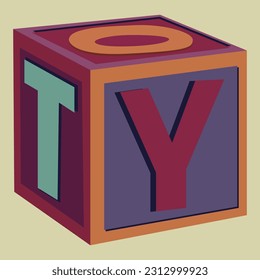 Toy blocks vector illustration. Design template vector, can be used for banner, card, postcard, business, event decoration vector illustration.