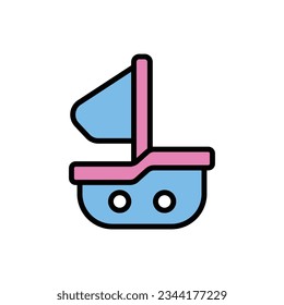 Toy Boat Icon Vector Illustration