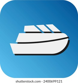 Icono De Fondo De Gradiente De Glifo Vector De Bote De Juguete Para Uso Personal Y Comercial.
