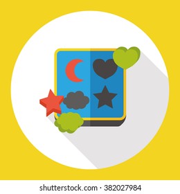 toy brick flat icon