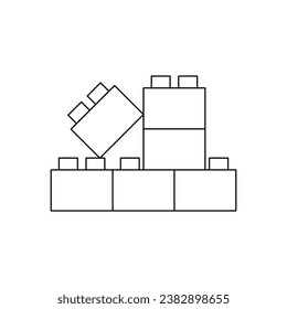 Toy bricks icon design. isolated on white background. vector illustration
