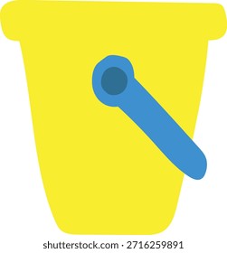 Toy Bucket Mão plana desenhado Vetor Ilustração para Crianças