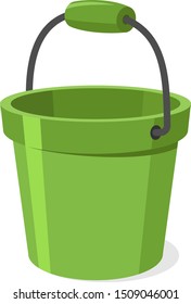 Toy bucket with handle. Vector illustration