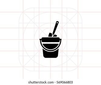 Toy bucket with spade