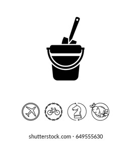 Toy bucket with spade