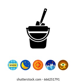 Toy bucket with spade