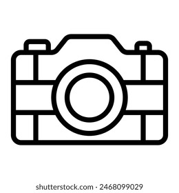 Diseño de iconos de línea de Vector de cámara de juguete